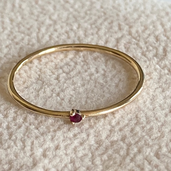 Bluboho Jewelry - Bluboho 14k genuine ruby stacking ring